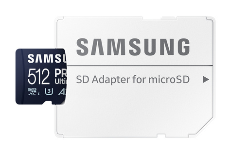 Samsung SD MicroSD Card 512GB Samsung SDXC PRO Ulti.(Class10) Adap retail