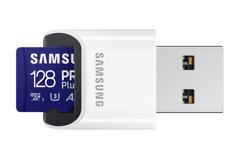 Samsung SD MicroSD Card 128GB Samsung SDXC PRO Plus (2023) Reader retail