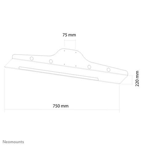 Neomounts KEYB-V100 - voor toetsenbord/muis - zilver