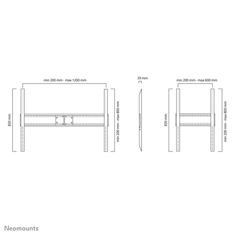 Neomounts LFD-W1500- voor LCD-scherm - zwart