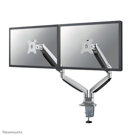 Neomounts 10-32 Inch - Flat screen desk mount - Clamp - 2 Screens - Silver