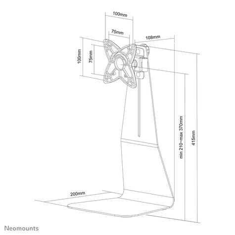 Neomounts FPMA-D800 - voor LCD-scherm - zilver