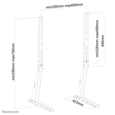 Neomounts FPMA-D1240BLACK Monitorstandaard 37-70"