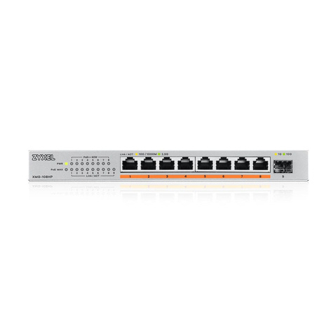 ZyXel XMG-100 Series XMG-108HP - switch - onbeheerd - 8 poorten