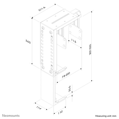 Neomounts CPU-D100SILVER CPU houder - max 30 kg - universeel