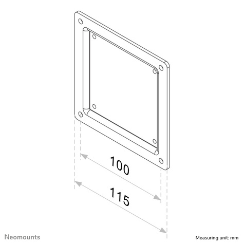 Neomounts FPMA-VESA100 VESA-adapter 10-30" - max 25 kg - VESA 75x75-100x100 - zwart