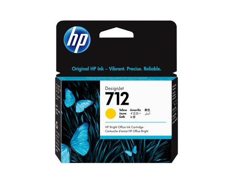 HP 712 - geel - original - DesignJet -