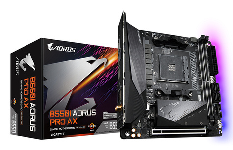 Gigabyte B550I AORUS PRO AX - 1.0 - motherboard - mini ITX - Socket AM4 - AMD B550