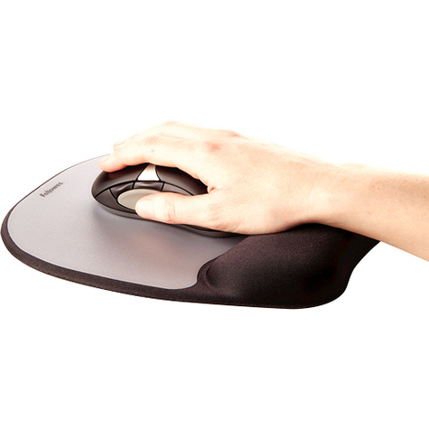 Fellowes Memoryfoam muismat/polssteun zwart-grijs