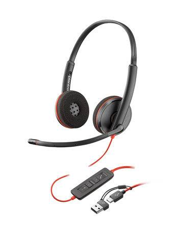 HP Blackwire 3220 Stereo USB-C +USB-C/A ADAPTER