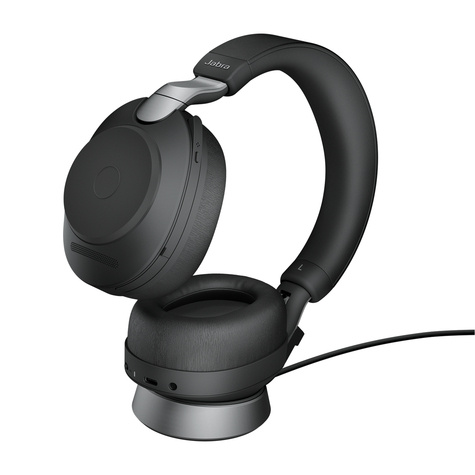 Jabra Evolve2 85 Link380a UC Stereo Stand Black