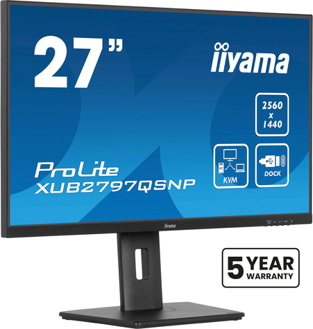 Iiyama 27iW LCD Business QHD IPS USB-C Dock KVM
