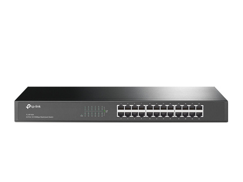 TP-Link TL-SF1024 24-port 10/100M Switch 24 10/100M RJ45 ports 1U 19-inch rack-mountable steel case