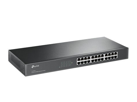 TP-Link TL-SF1024 24-port 10/100M Switch 24 10/100M RJ45 ports 1U 19-inch rack-mountable steel case