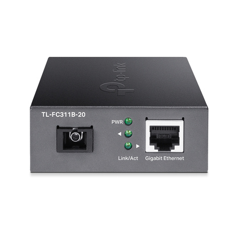 TP-Link 10/100/1000 Mbps RJ45 to 1000 Mbps Single-mode SC WDM Bi-Directional Fiber Converter