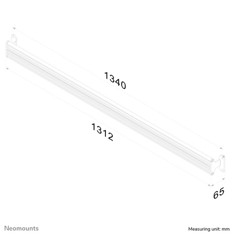 Neomounts Flat Screen Wall Toolbar for 3 screens (130 cm wide)