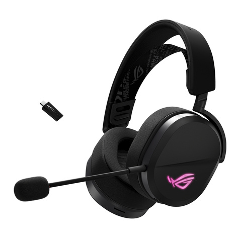 Asus ROG Pelta Headset Bedraad en draadloos Hoofdband Gamen USB Type-C Bluetooth Zwart