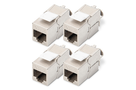 DIGITUS Keystone Jack Cat6A/RJ45->LSA afgeschermd 500MHz 4st