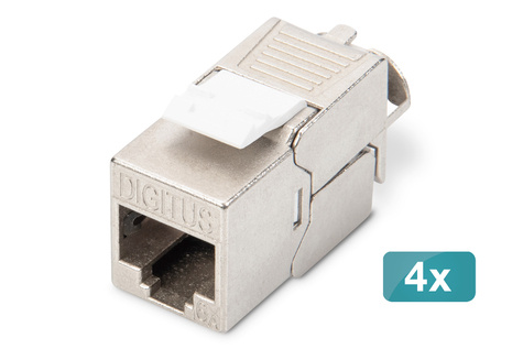 DIGITUS Keystone Jack Cat6A/RJ45->LSA afgeschermd 500MHz 4st