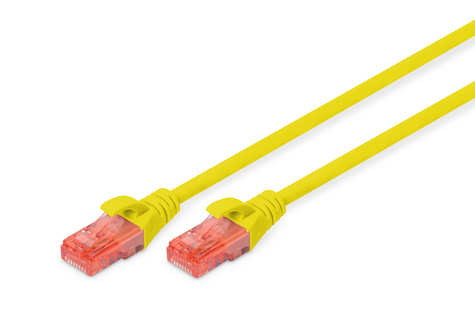 DIGITUS CAT 6, U-UTP patchkabel, PVC AWG 26/7, lengte 1 m, kleur geel