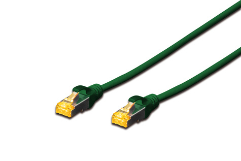 DIGITUS DIGITUS CAT 6A S-FTP patchkabel, koper, LSZH AWG 26/7, lengte 10 m, kleur groen