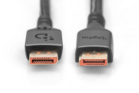 DIGITUS Hoogwaardige DisplayPort-verbindingskabel, DP-type St/St, 2,0 m, aluminium behuizing, UHD 8K, DP 2.1, bw