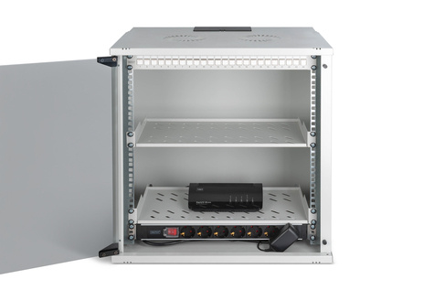 DIGITUS 19" netwerkset, 12U wandbehuizing en accessoires, gr SOHO Pro-versie, niet gemonteerd