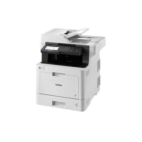 Brother Kleur A4 AIO laserprinter. 31ppm. (z/w/kleur). 512mb. 250 vel papierlade uitbreidbaar. 12.6cm touch screen. LAN/WLAN. FAX