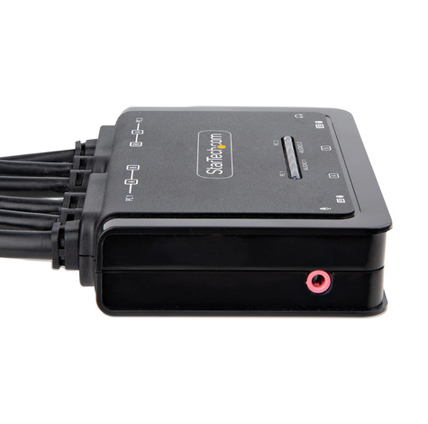 STARTECH 2-Port Dual-Monitor HDMI Cable KVM Switch, 4K 60Hz