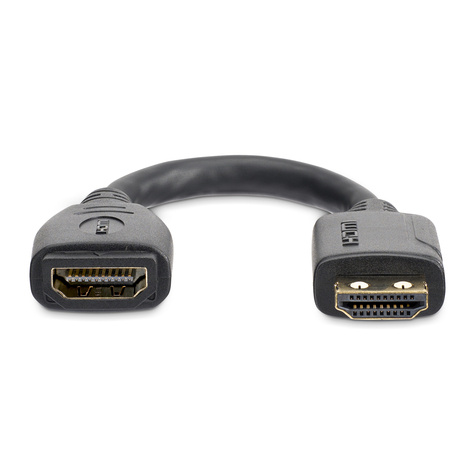 STARTECH 15 cm High Speed HDMI port saver kabel - 4K 60Hz - M/F verlengkabel - gripping connector