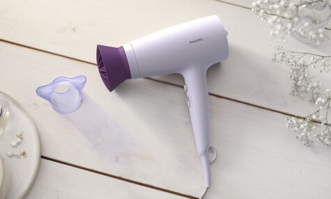 Philips 3000 Series - Hairdryer - White/Purple