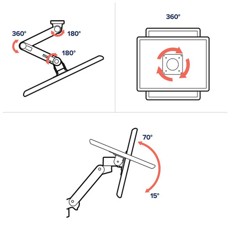 Ergotron LX Pro Series monitor mounting kit up to 34 inch Wall White