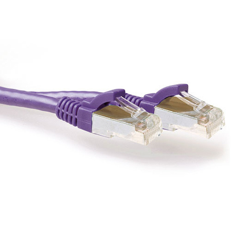 ACT Paarse 15 00 meter SFTP CAT6A patchkabel snagless met RJ45 connectoren