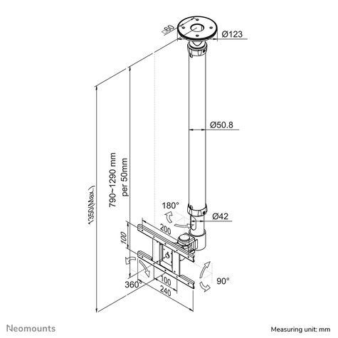 Neomounts FPMA-C100 - voor LCD-scherm - zilver