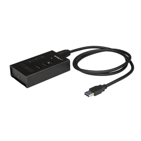 STARTECH 4 poorts USB hub - USB-A naar 3x USB-A en 1x USB-C - USB 3.0 - metaal - industriële USB hub