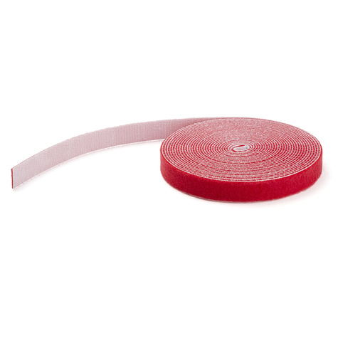 STARTECH Klittenband rol - herbruikbaar en verstelbaar - kabelbinder - rood (HKLP25RD) - Haak- en lussluiting - 7.62 m - rood