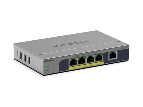 Netgear 5PT GB UNMANAGED SWCH W/POE+ (GS105P)