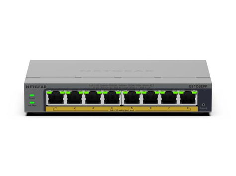 Netgear 8PT GB PLUS SWCH W/ POE+ (GS108EPP)