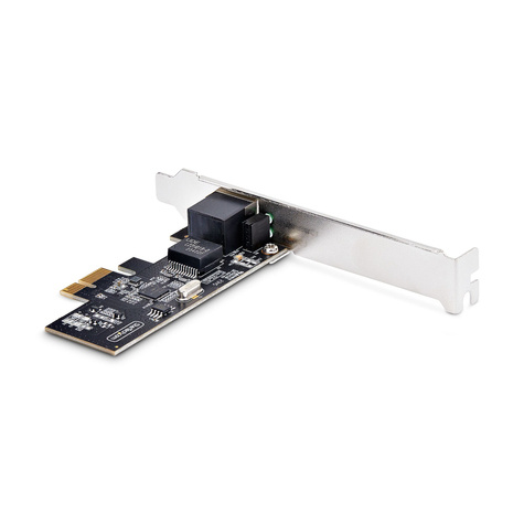 STARTECH StarTech.com 1-Port 2.5G NBASE-T PCIe Network Card, Computer Network Interface Card, Intel I225-V, Single-Port Ethernet, Multi-Gigabit NIC (PR12GI-NETWORK-CARD) - Netwerkadapter - PCIe 2.0 laag profiel - 10/100/1000/2500Base-T x 1 - zwart
