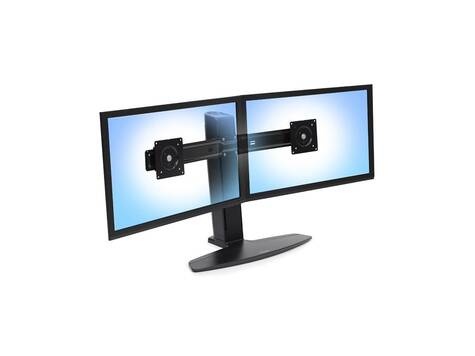 Ergotron Neo Flex Dual Monitor Lift Stand - Black - 2 Monitors - max 24.5