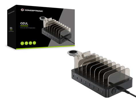 CONCEPTRONIC 8-Port 75W USB PD Charging Station