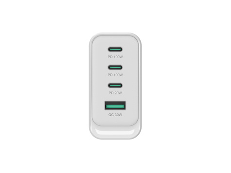 CONCEPTRONIC 4-Port 100W GaN USB PD Charger - USB-C x 3 - USB-A x 1 - QC 3.0 - PPS - PD 3.0