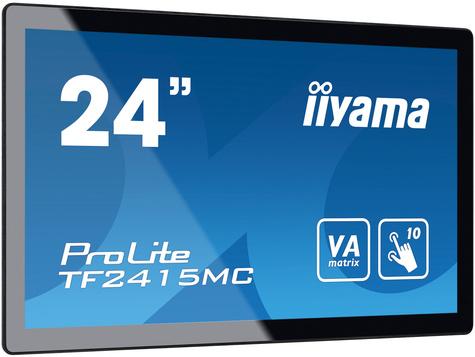 Iiyama ProLite TF2415MC-B2 computer monitor 60,5 cm (23.8") 1920 x 1080 Pixels Full HD LCD Touchscreen Multi-gebruiker Zwart
