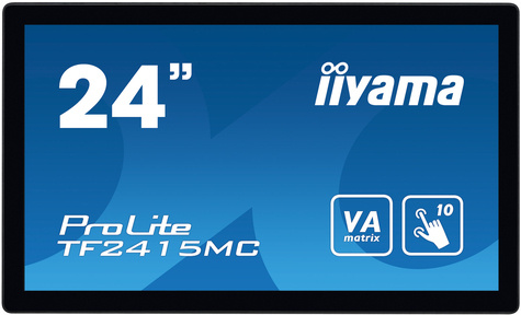 Iiyama ProLite TF2415MC-B2 computer monitor 60,5 cm (23.8") 1920 x 1080 Pixels Full HD LCD Touchscreen Multi-gebruiker Zwart