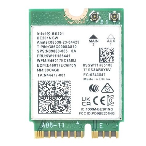 Intel Intel Killer Wi-Fi 7 BE1750 i 2230 2x2 BE+BT