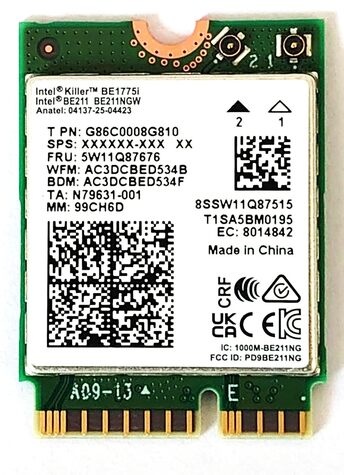 Intel Intel Wi-Fi 7 R2 BE211 2230 2x2 BE+BT vPro