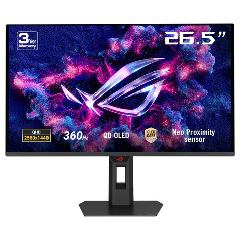 Asus ROG Strix OLED XG27AQDNG computer monitor 67,3 cm (26.5") 2560 x 1440 Pixels Quad HD QD-OLED Zwart