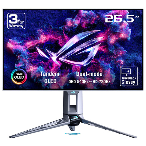 Asus ROG Swift OLED PG27AQWP-W computer monitor 67,3 cm (26.5") 2560 x 1440 Pixels Quad HD LCD Zilver