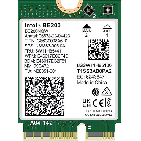 Intel Wi-Fi 7 R2 BE211 2230 2x2 BE+BT