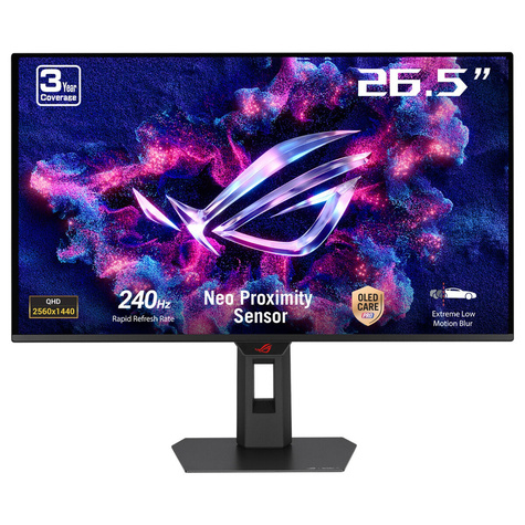 Asus ROG Strix OLED XG27AQDMES computer monitor 67,3 cm (26.5") 2560 x 1440 Pixels Quad HD QD-OLED Zwart